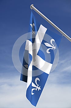 Quebec flag with clipping path