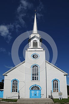 Quebec, the historical church of Baie Sainte Catherine photo