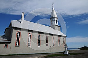 Quebec, the historical church of Sainte Madeleine de la Riviere