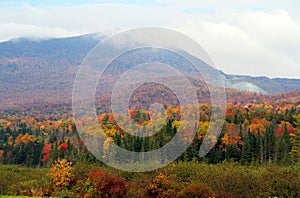 Quebec landscape in fall photo