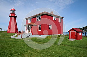 Quebec, the lighthouse of La Martre in Gaspesie