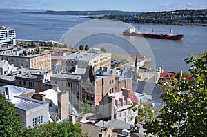 Quebec City and St. Lawrence River