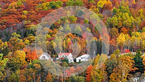 Quebec mountains along scenic highway 155 in Quebec, Canada