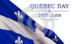 Quebec National Day Saint-Jean-Baptiste Day banner.