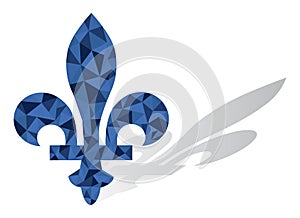 Quebec province of Canada emblem fleur de lys symbol vector
