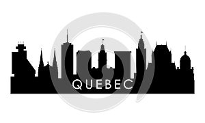 Quebec skyline silhouette.