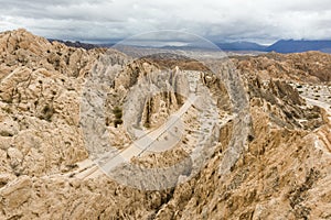 The 'Quebrada de las Flechas' is a rock formation located at National Route 40 in Salta Province, Argentina photo