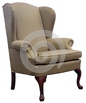 Queen Anne Style Wing Chair photo