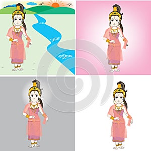 Queen Bhudda cartoon character