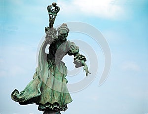 Queen Charlotte Statue Green Patina