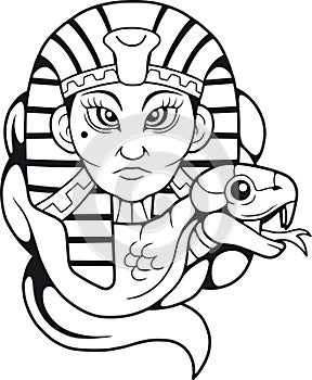Queen Cleopatra and her cobra