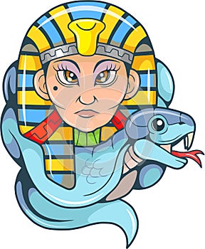 Queen Cleopatra and her cobra