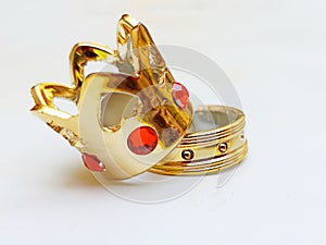Queen Crown Pattern Ring Set