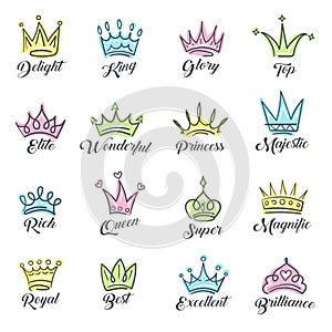 Queen crowns sketch