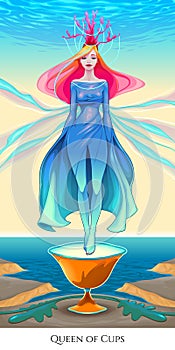 Queen of cups, tarot card