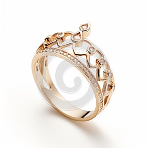 Queen Diamond Ring - Inspired By Crown - Gold Ring