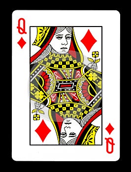 Queen of Diamonds playing card,