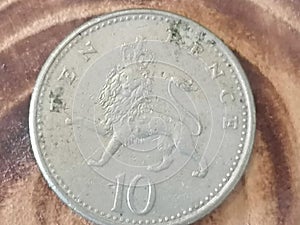Queen Elizabeth coin Ten pence or 10p refers to one of the currencies used in the United Kingdom photo