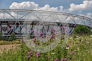 Queen Elizabeth Olympic Park with Aquatics Centre , London