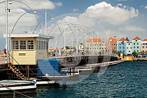 Queen Emma Bridge and waterfront at Willemstad