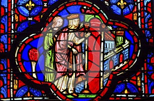 Queen Jerusalem Stained Glass Sainte Chapelle Paris France