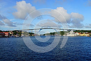 Queen Juliana Bridge by St Anna Bay near Willemstad, Curacao