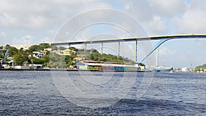 Queen Juliana Bridge in Willemstad, Curacao