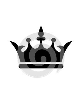Queen king prince princess crown silhouette icon sign