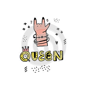 Queen lettering Sticker