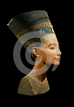 Queen Nefertiti Isolated on Black