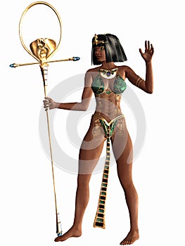 Die königin aus null ägyptisch  dreidimensional ein Bild 