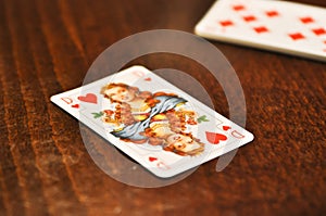 Queen poker card