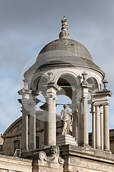 Queen`s College, High Street, Oxford UK 18/07/2019 Cupola above entrance lodge photo