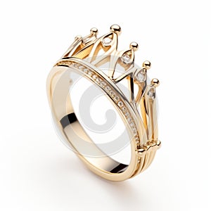 Queen\'s Crown Ring In Yellow Gold - Petrina Hicks Inspired Design photo