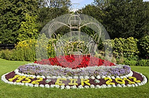 Queen's Jubilee Flowers in Parade Gardens, Bath