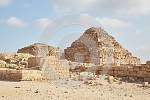 The Queen's Pyramids Outside the Great Pyramid of Khufu