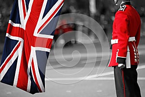 Queen's soldier at Trooping the color, 2012