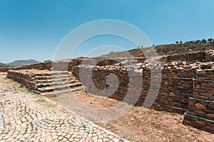 Queen of Sheba palace ruins in Aksum, Axum civilization, Ethiopia