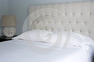 Queen-Sized Crisp White Bed Linens