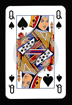 Queen of spades playing card
