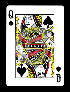 Queen of spades playing card,