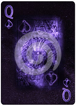 Queen of Spades playing card Abstract Background