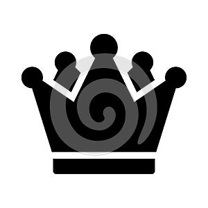 Queen glyph flat vector icon