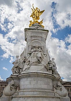 Queen Victorial Memorial statue in front of Buckhingham Palace in London United Kingdom UK photo