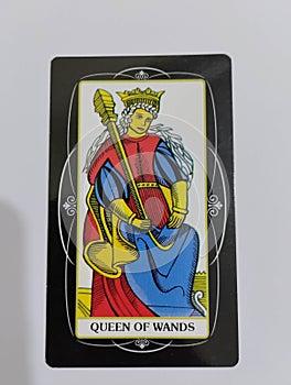 queen of wands arcana minor tarot card