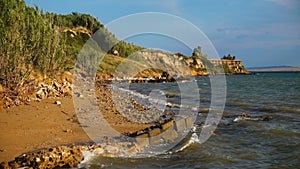 Queens beach in Nin, Dalmatia, Croatia. Nin is famous tourist destination in Croatia.