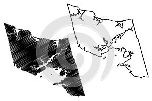 Queens County (Canada, Prince Edward Island Province, North America) map