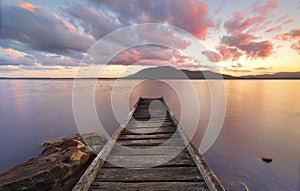 Queens Lake Reserve Jetty at sunset