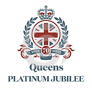 The Queens Platinum Jubilee 1952 - 2022 vector illustration