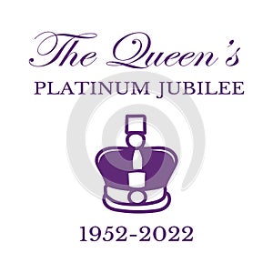 The Queens Platinum Jubilee celebration poster background with silhouette of Queen Elizabeth